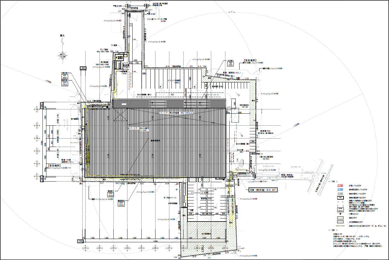 大阪府八尾市の倉庫:物流センター大阪東 配置図